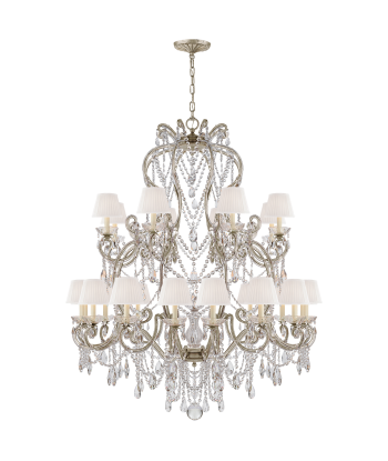 Lustre Adrianna Large Feuille d'Argent Antique de l' environnement