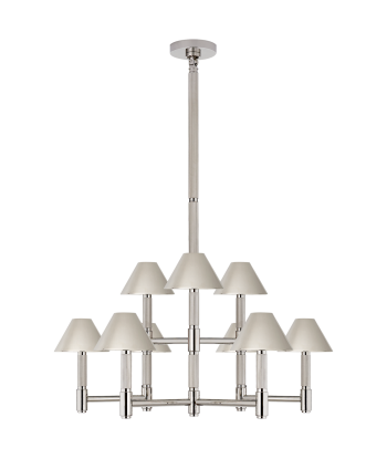 Lustre Barrett Medium Nickel Abat-Jour Nickel livraison gratuite