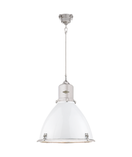 Suspension Fulton Large Nickel Email Blanc online