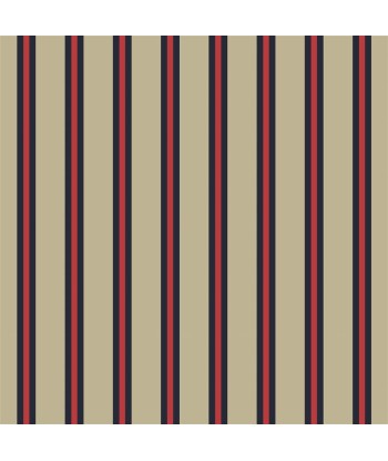 Tissu RL Cricket Stripe Red de la marque