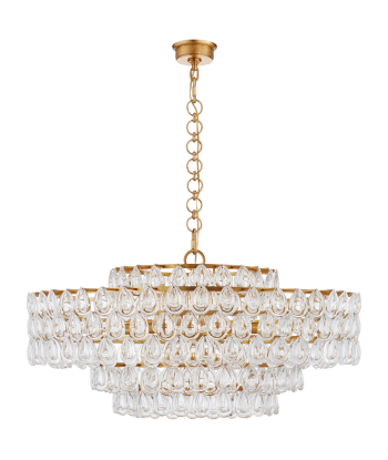 Lustre Liscia Large Doré Cristal sur le site 