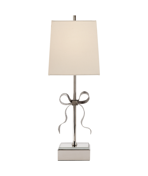 Lampe de table Ellery Gros-Grain Nickel Crème Economisez 