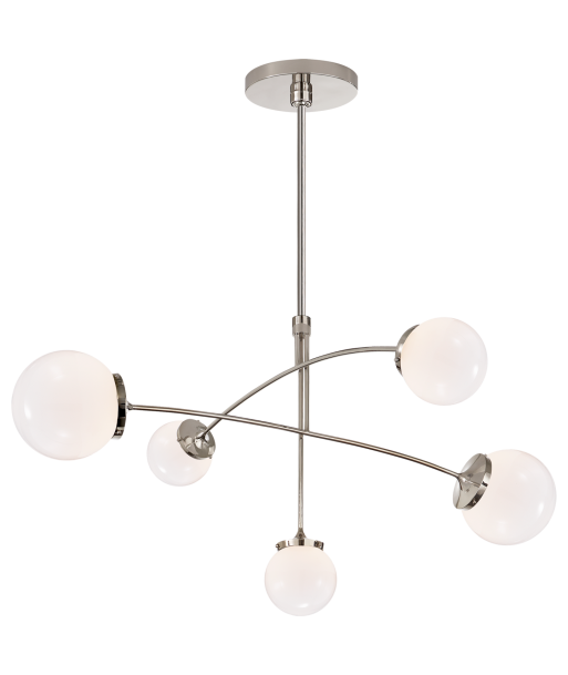 Chandelier Prescott Mobile Medium Verre blanc / Laiton 2 - 3 jours ouvrés.