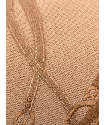 Coussin Equestrian Tricot Camel en linge