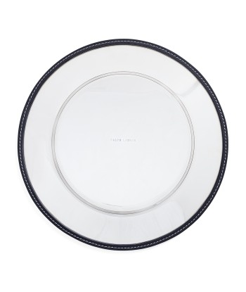 Assiette de Présentation Wyatt Cuir Navy pas cher chine