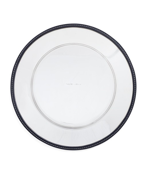 Assiette de Présentation Wyatt Cuir Navy pas cher chine