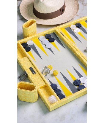 Backgammon Alligator Citron - Medium Les magasins à Paris