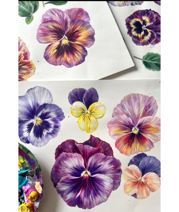 Papier Peint PLETHORA OF PANSIES Violet la livraison gratuite