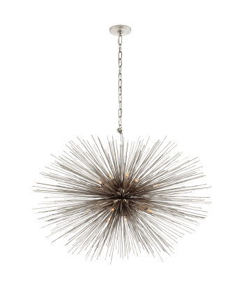 Lustre Strada Medium Ovale Feuille d'Argent Bruni pas cher chine