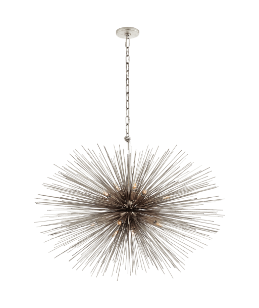 Lustre Strada Medium Ovale Feuille d'Argent Bruni pas cher chine